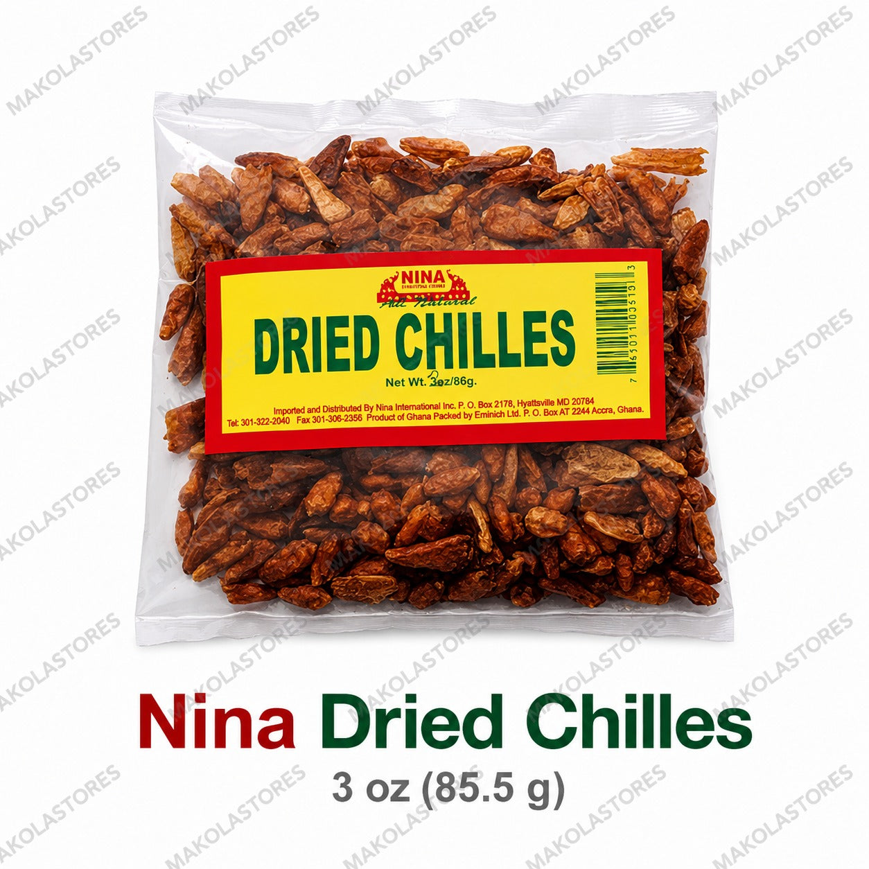 Nina dried chilles 3oz(85.5g) image 0
